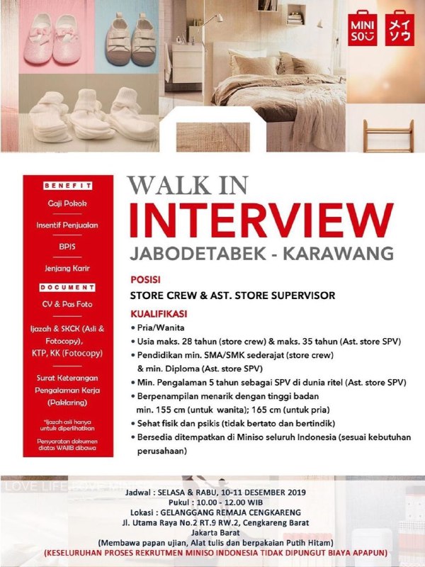 Lowongan Kerja Miniso Indonesia 2020 Lowongan Kerja Miniso Indonesia 2020