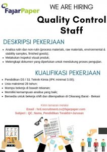 Lowongan Kerja PT Fajar Surya Wisesa Tbk 2020 Lowongan Kerja PT Fajar Surya Wisesa Tbk 2020